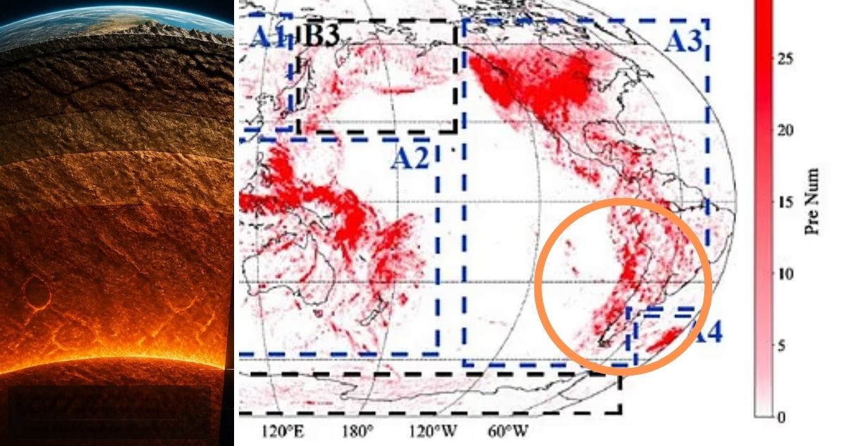 Descubren 6 zonas desconocidas a 3.000 kms de profundidad: Una de ellas, relativamente cerca de Chile | Ciencia y Tecnología